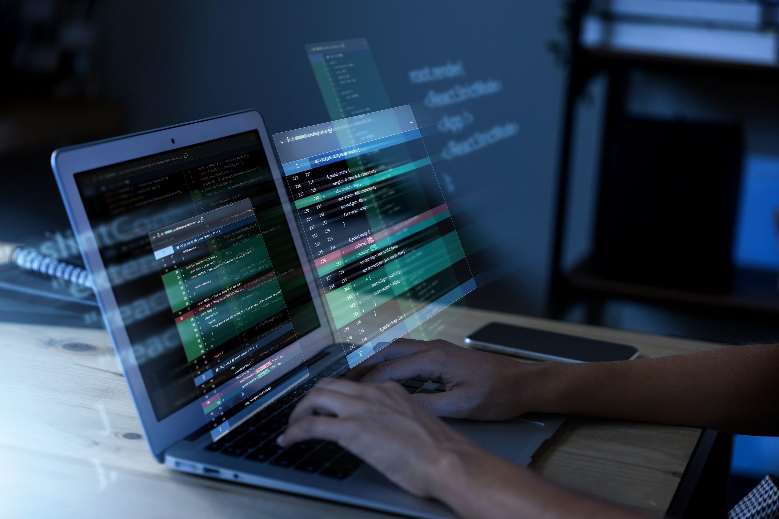 programming background with person working with codes computer scaled
